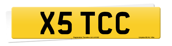 Registration number X5 TCC
